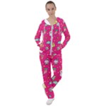 cute pink christmas pattern Women s Tracksuit