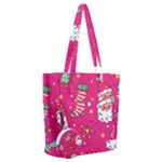 cute pink christmas pattern Everyday Shoulder Bag with Pouch Bag