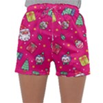 cute pink christmas pattern Sleepwear Shorts