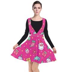 Plunge Pinafore Dress 