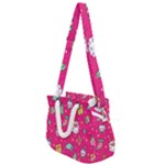 cute pink christmas pattern Rope Handles Shoulder Strap Bag