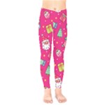 cute pink christmas pattern Kids  Leggings