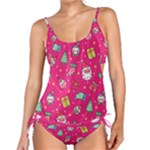 cute pink christmas pattern Tankini Set