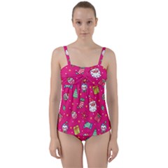 Twist Front Tankini Set 