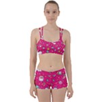 cute pink christmas pattern Perfect Fit Gym Set