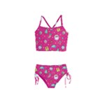 cute pink christmas pattern Girls  Tankini Swimsuit