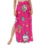 cute pink christmas pattern Maxi Chiffon Tie-Up Sarong