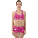 cute pink christmas pattern Back Web Gym Set