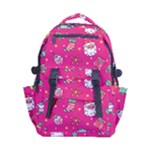 cute pink christmas pattern Carry-on Double Buckle Travel Backpack