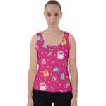 cute pink christmas pattern Velvet Tank Top