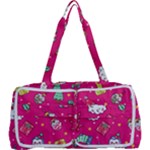 cute pink christmas pattern Multi Function Bag