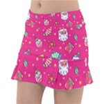 cute pink christmas pattern Classic Tennis Skirt