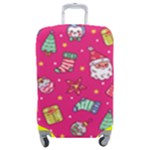 cute pink christmas pattern Luggage Cover (Medium)