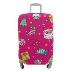 cute pink christmas pattern Luggage Cover (Small) from ArtsNow.com