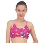 cute pink christmas pattern Basic Training Sports Bra