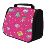 cute pink christmas pattern Full Print Travel Pouch (Small)