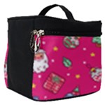 cute pink christmas pattern Make Up Travel Bag (Small)