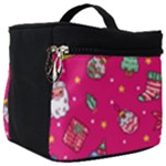 cute pink christmas pattern Make Up Travel Bag (Big)