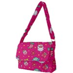 cute pink christmas pattern Full Print Messenger Bag (S)