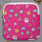 cute pink christmas pattern Mini Square Pouch