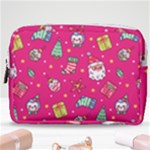 cute pink christmas pattern Make Up Pouch (Medium)