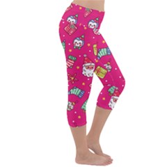 Lightweight Velour Capri Yoga Leggings 