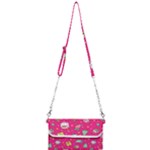 cute pink christmas pattern Mini Crossbody Handbag