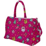 cute pink christmas pattern Duffel Travel Bag