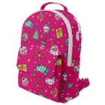 cute pink christmas pattern Flap Pocket Backpack (Small)