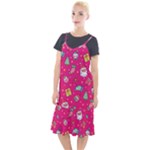 cute pink christmas pattern Camis Fishtail Dress