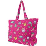 cute pink christmas pattern Simple Shoulder Bag