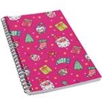 cute pink christmas pattern 5.5  x 8.5  Notebook