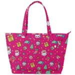 cute pink christmas pattern Back Pocket Shoulder Bag 