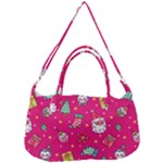 cute pink christmas pattern Removable Strap Handbag