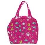 cute pink christmas pattern Boxy Hand Bag