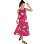 cute pink christmas pattern Summer Maxi Dress