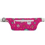 cute pink christmas pattern Active Waist Bag