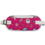 cute pink christmas pattern Rounded Waist Pouch