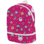 cute pink christmas pattern Zip Bottom Backpack