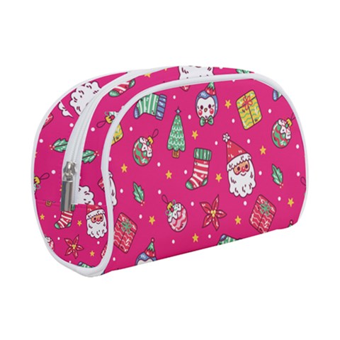 cute pink christmas pattern Make Up Case (Small) from ArtsNow.com