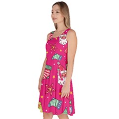 Knee Length Skater Dress With Pockets 