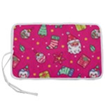 cute pink christmas pattern Pen Storage Case (M)