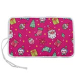 cute pink christmas pattern Pen Storage Case (L)