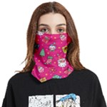 cute pink christmas pattern Face Covering Bandana (Two Sides)