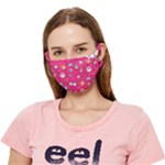 cute pink christmas pattern Crease Cloth Face Mask (Adult)