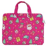 cute pink christmas pattern MacBook Pro 15  Double Pocket Laptop Bag 