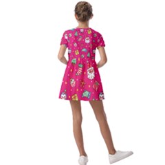 Kids  Short Sleeve Pinafore Style Dress 