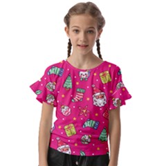 Kids  Cut Out Flutter Sleeves 