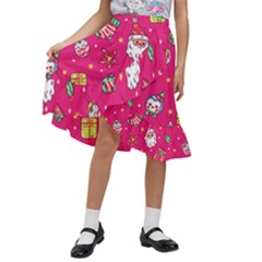 Kids  Ruffle Flared Wrap Midi Skirt 