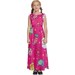 Kids  Satin Sleeveless Maxi Dress 